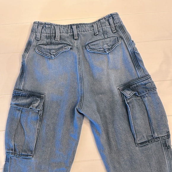 Lucky Brand Liquid Denim Luxe Barrel Cargo Jeans - Picture 2 of 8